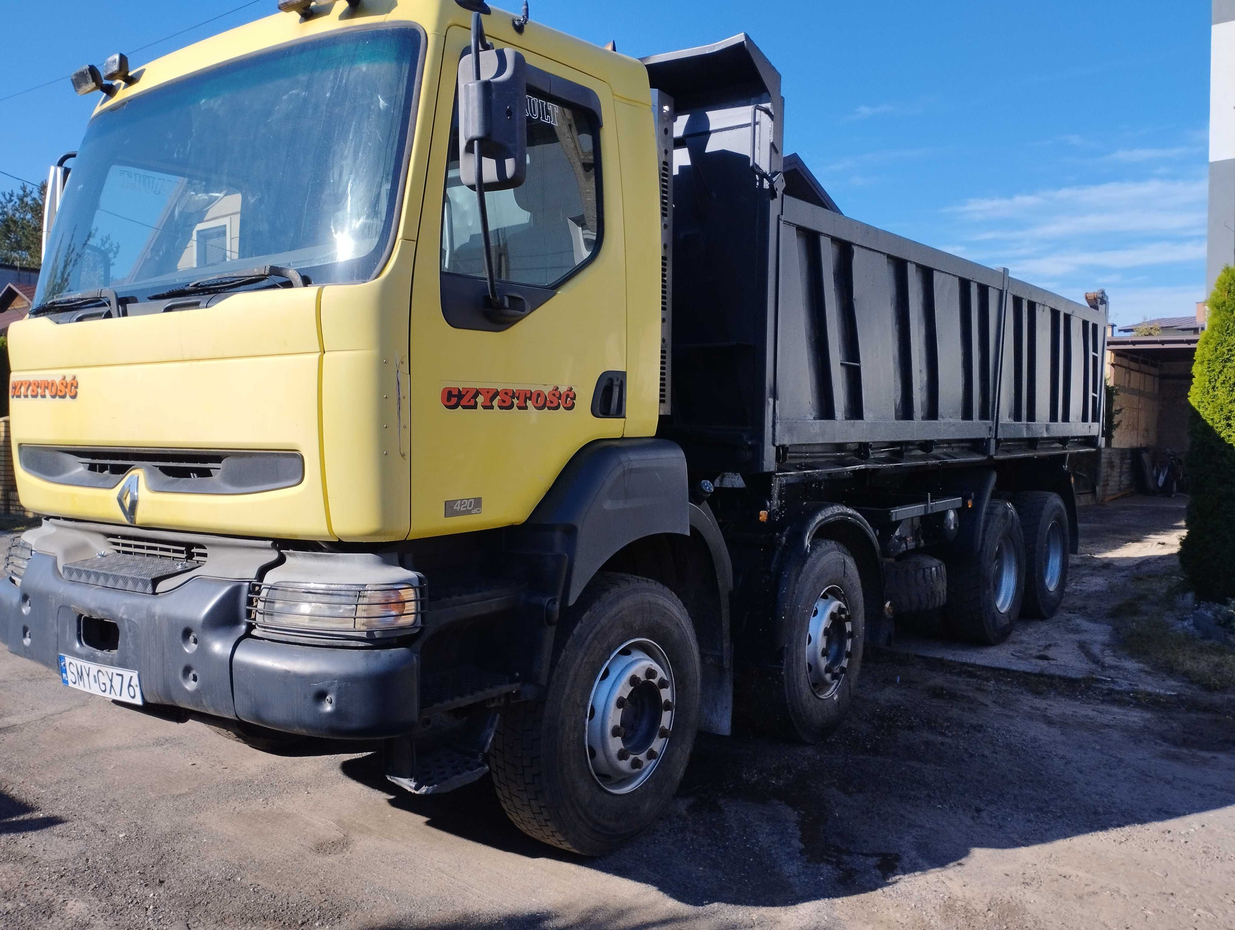 Usługi transportowe wywrotką 6x4, 8x4 piasku, ziemi