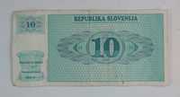 banknot  Banknot, Słowenia, 10 Tolarjev, 1990