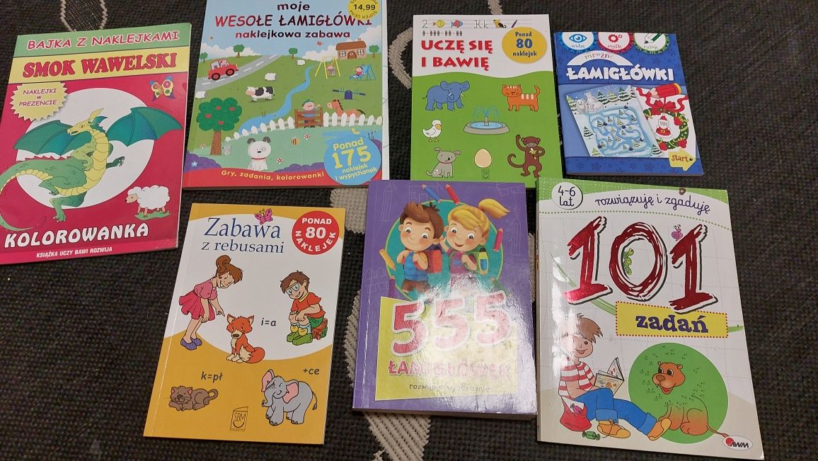 Łamigłówki, kolorowanki,rebusy dla dzieci