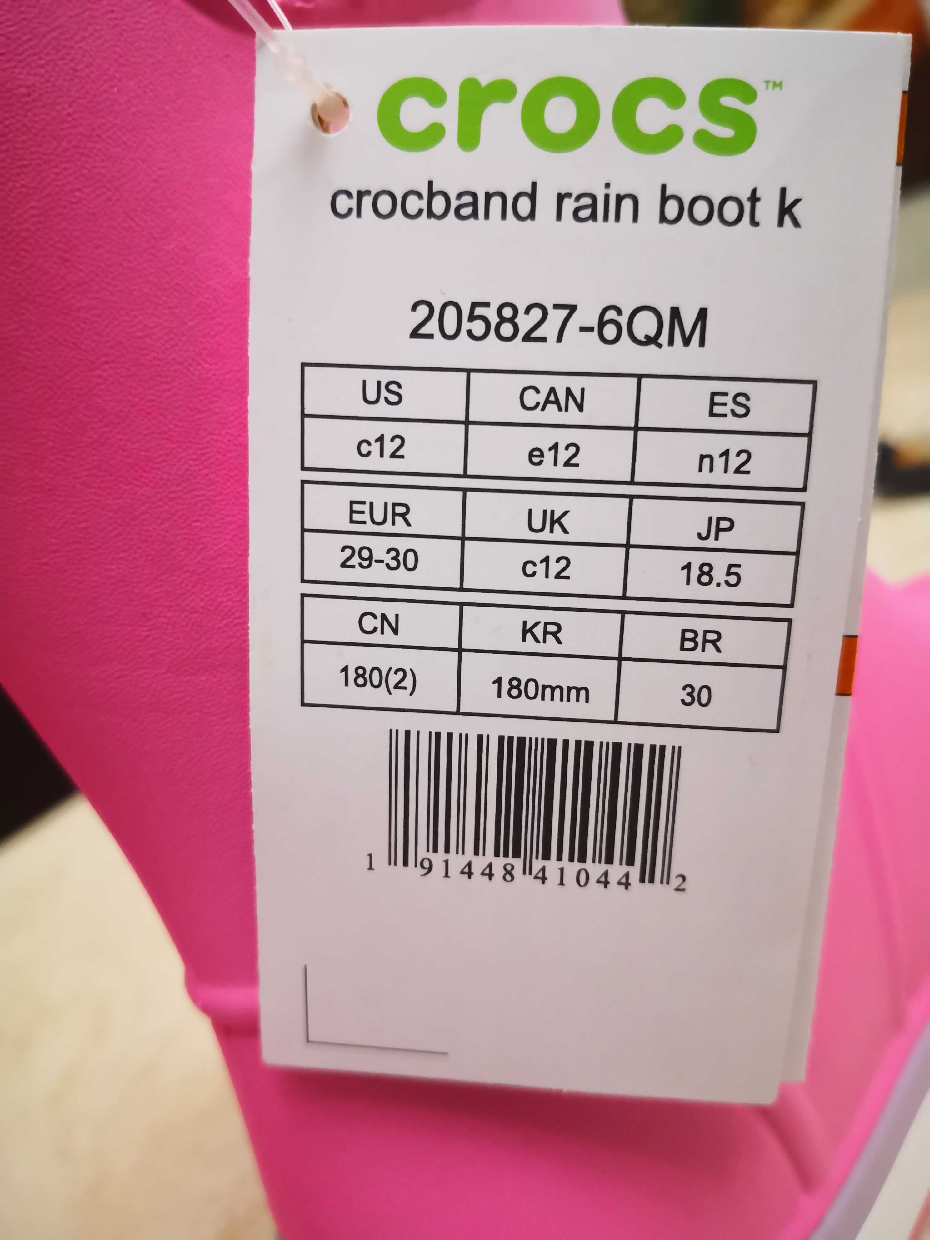 Резиновые сапоги Crocs Crocband Rain Boot