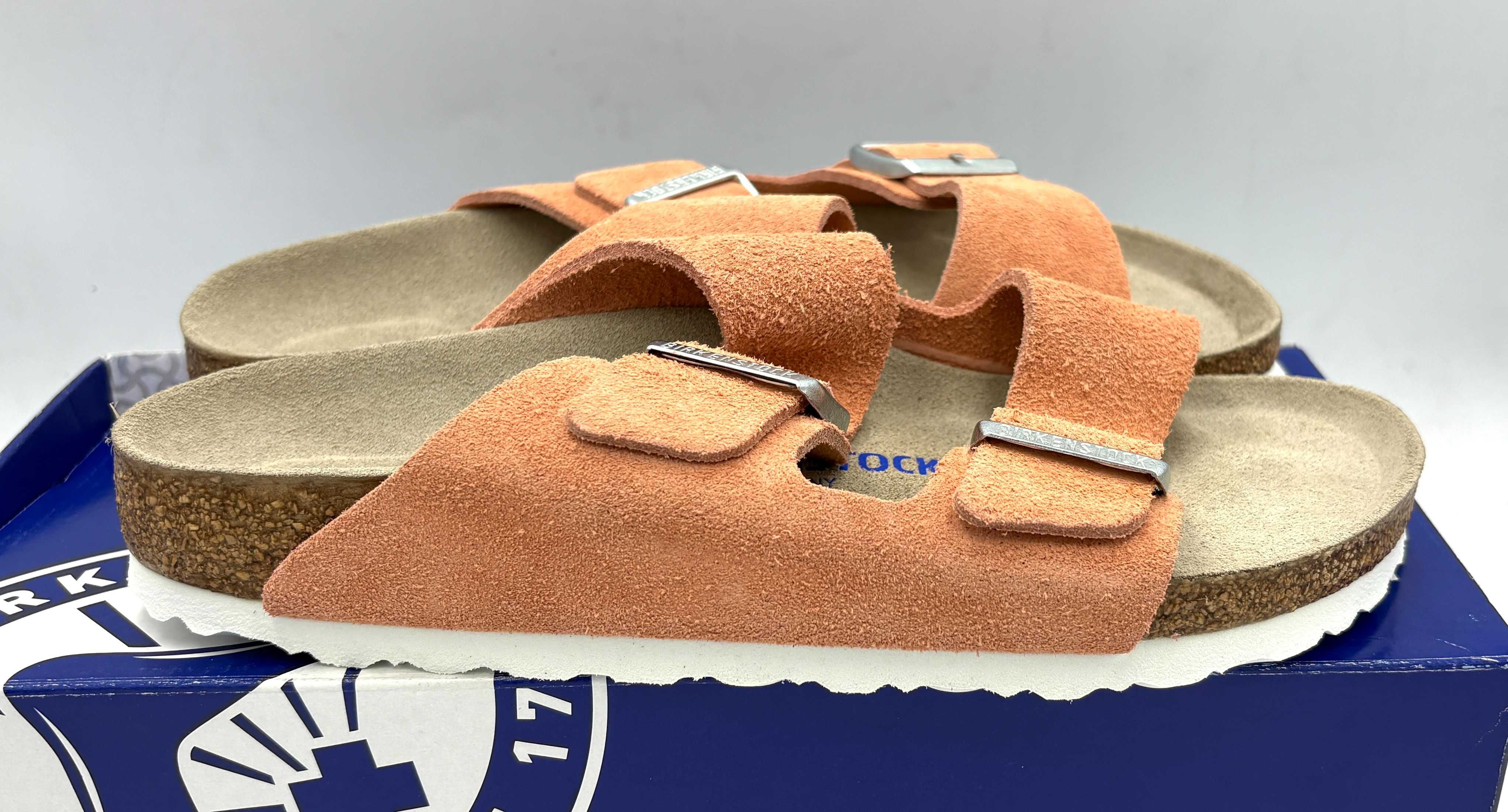 ‼️Nowe oryginalne klapki BIRKENSTOCK Arizona pomarańcz 38 AZ 251 skóra