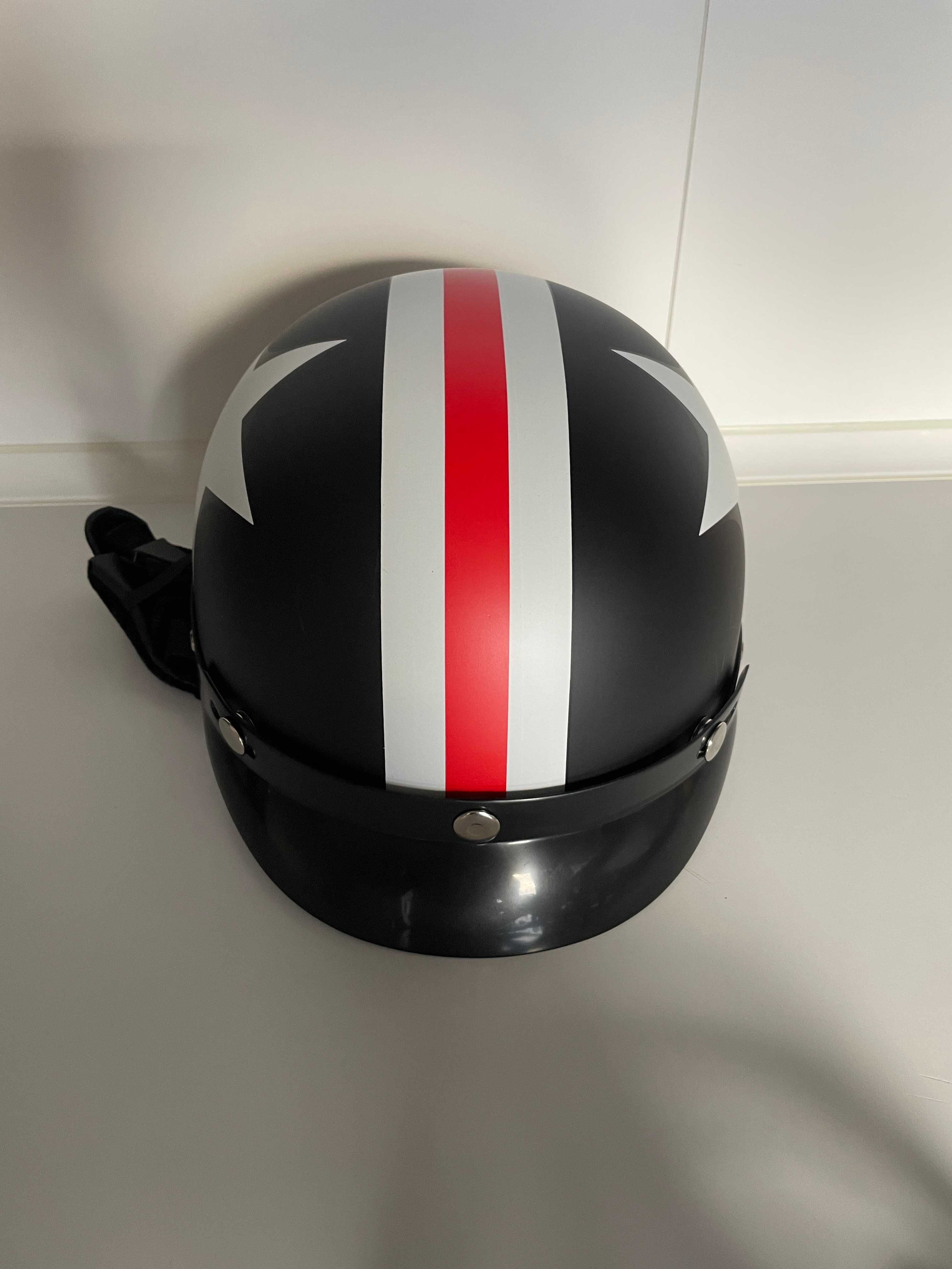 Kask gogle retro orzech choper bober harley rozmiar 56/60