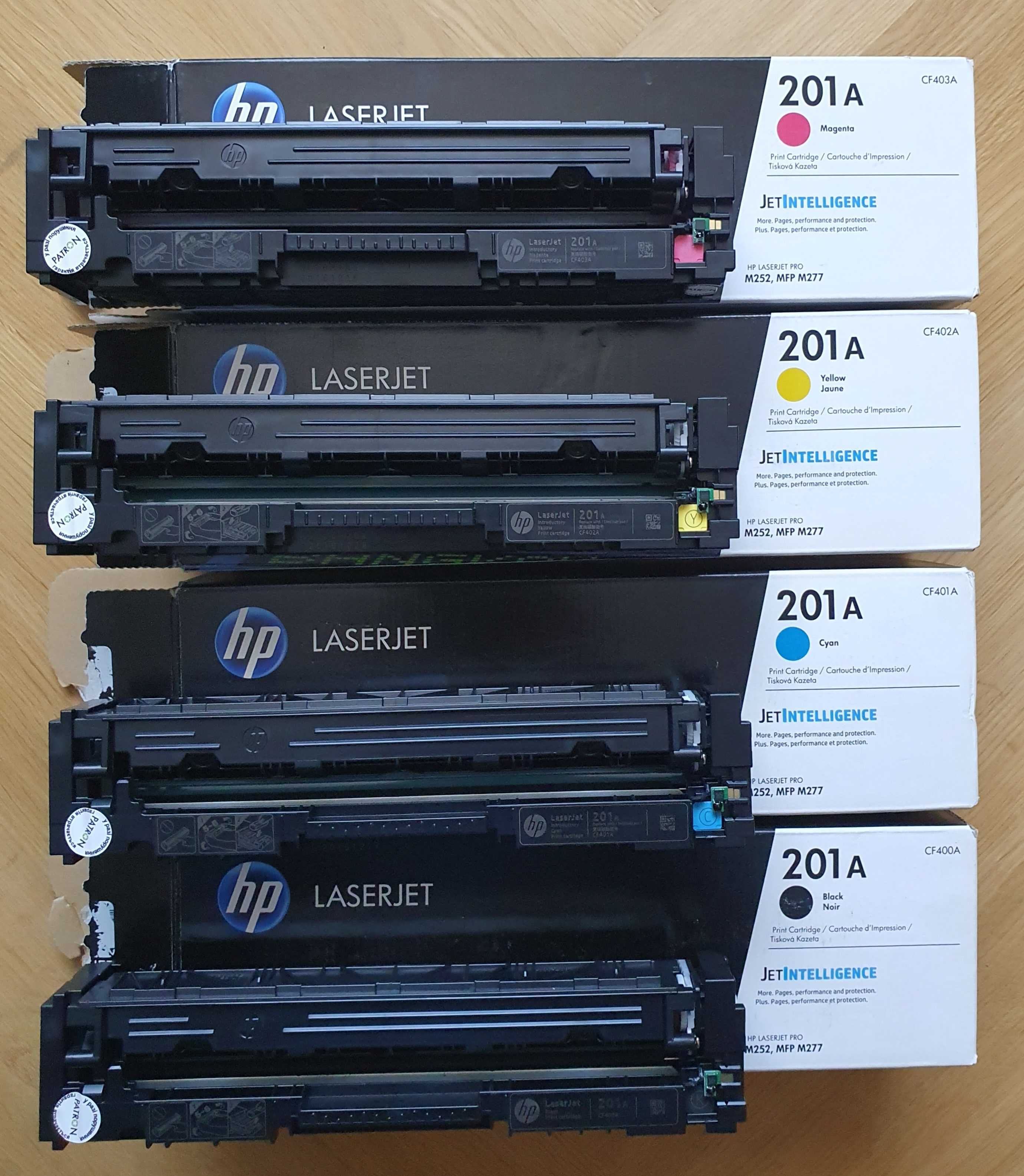 HP201A 4 картриджі до HP LASERJET PRO M252, MFP M277; CF400A - CF403A