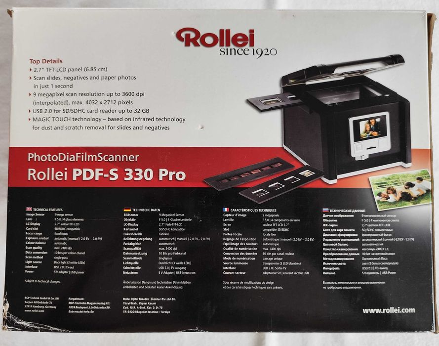 Skaner fotograficzny ROLLEI PDF-330 PRO profesjonalny