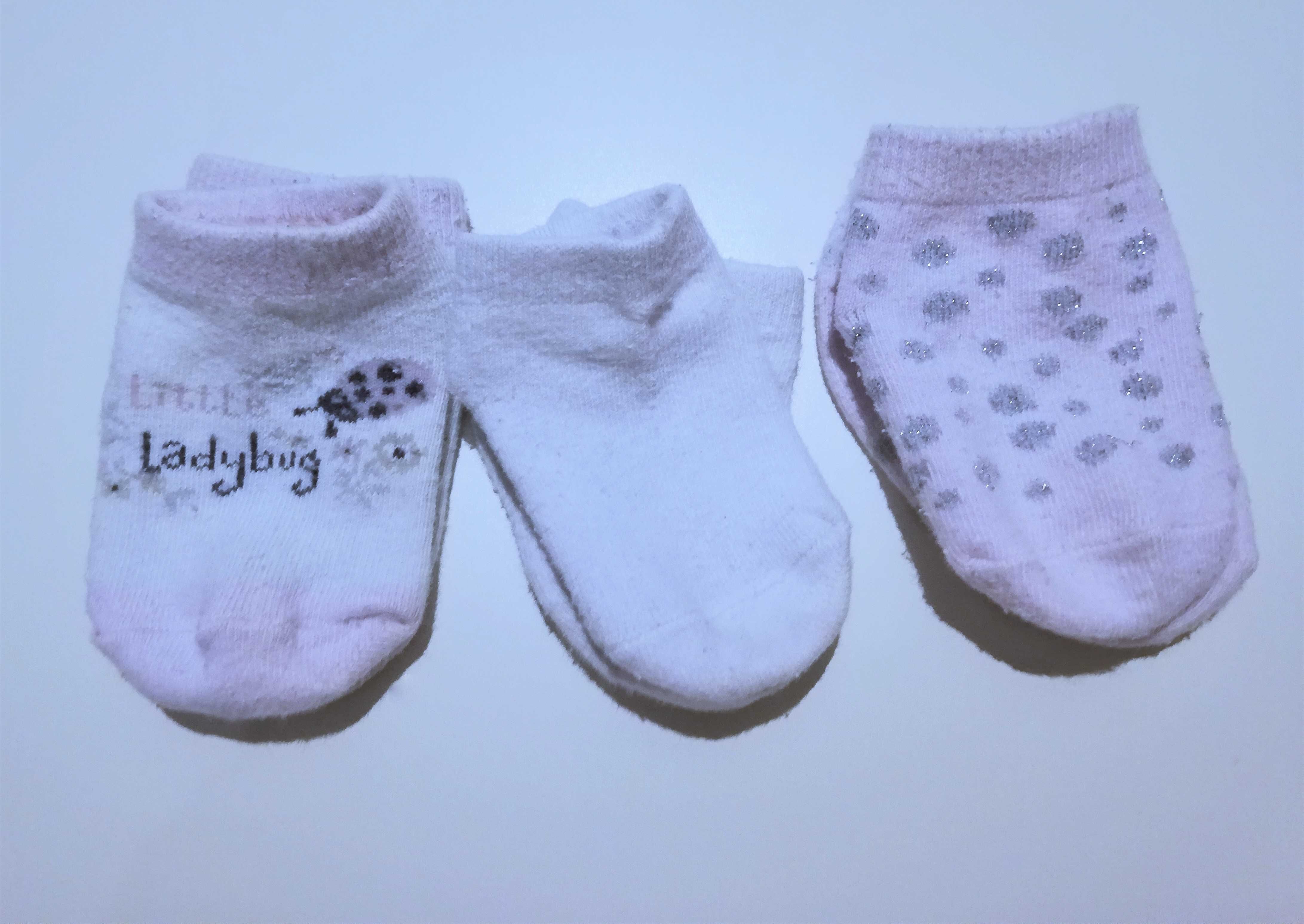 3 Pack krótkich skarpetek niemowlęcych H&M Baby 0-15