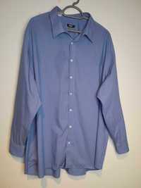 Niebieska koszula męska z długim rękawem w paski Walbusch 51/52