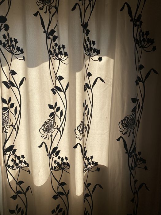 Cortinas com promenores em preto