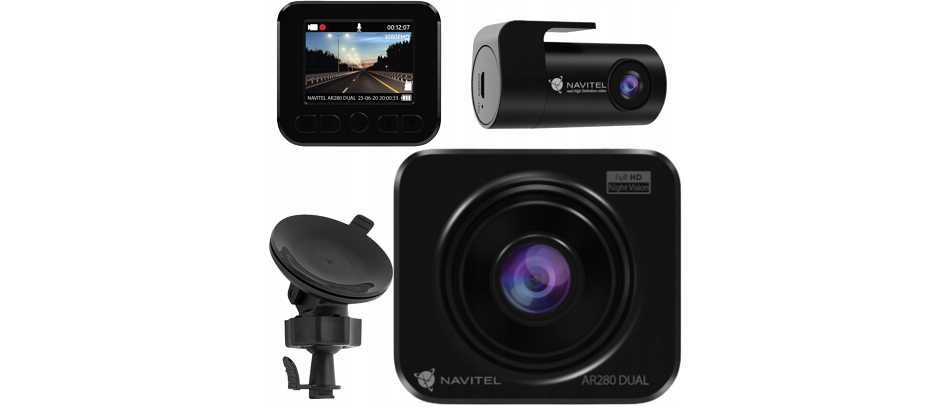 Wideorejestrator Navitel AR280 Dual - PRZÓD + TYŁ Night vision Full HD