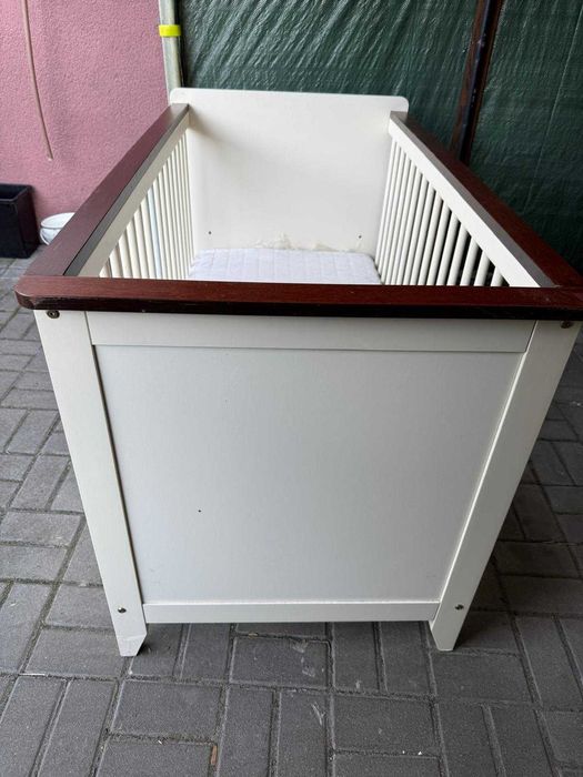 Łóżeczko Niemowlęce (Biało-Brązowe)