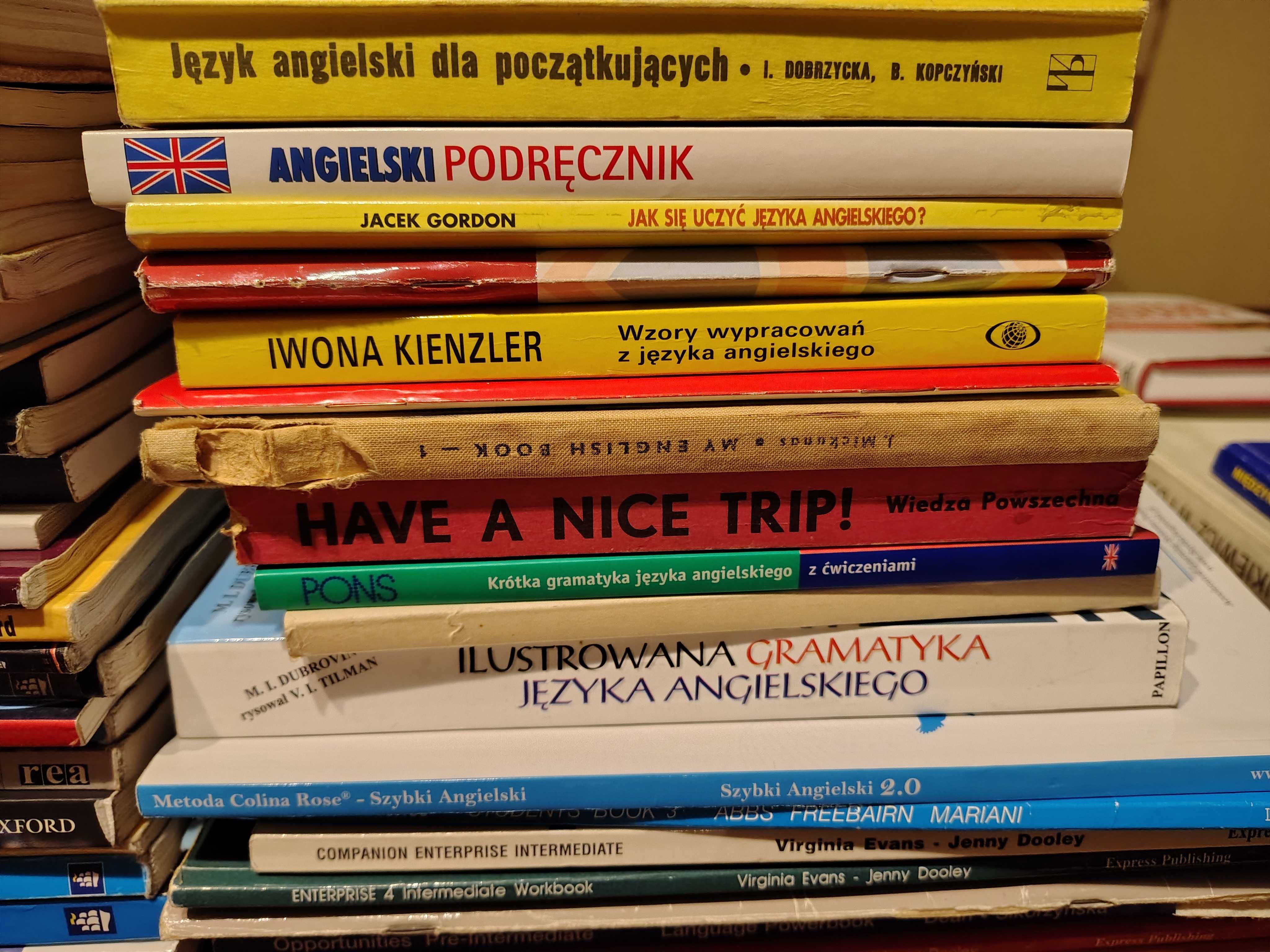 Książki do angielskiego - zestaw, ok 50 (w tym kilka do niemieckiego)