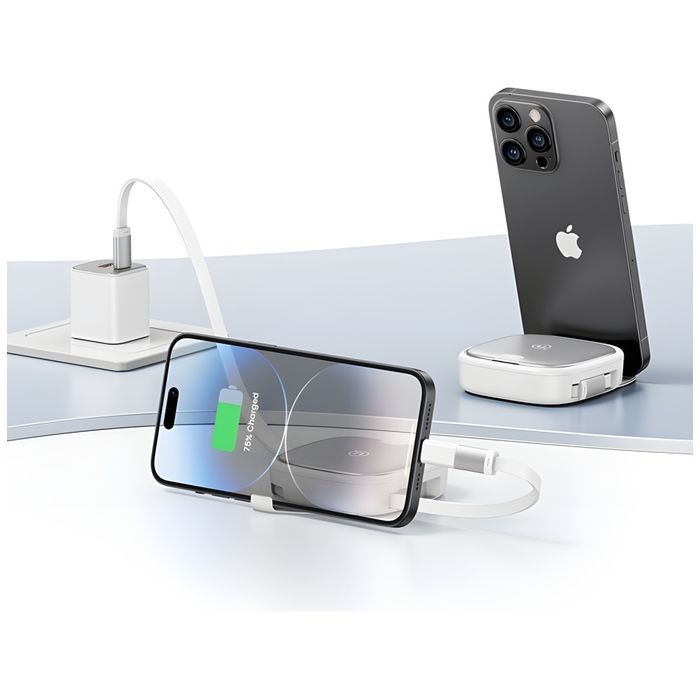 USAMS Kabel rozwijany 3w1 z pudełkiemMicroUSB/USB-C/Lightning 60W