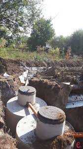 Септик Копання з переливом ВигрібнаЯмаБетонні Круги Кільця Каналізація