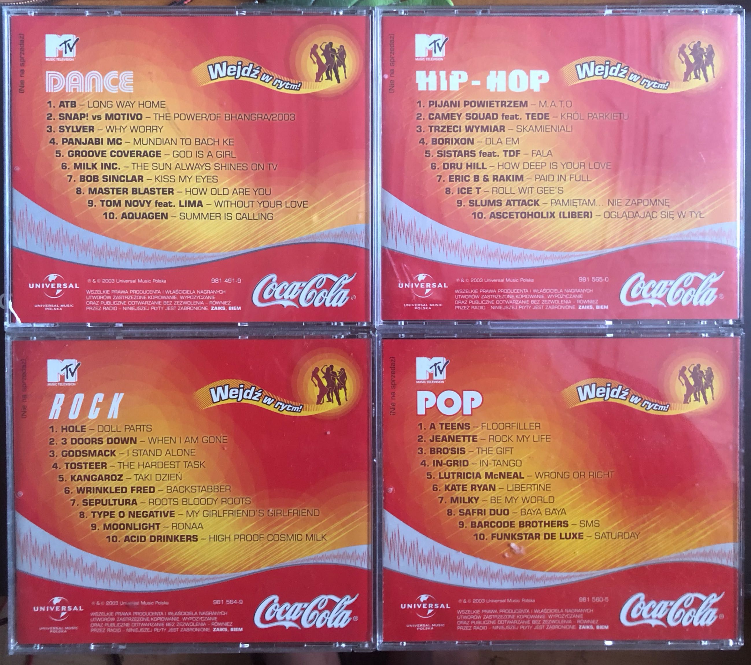 Zestaw płyt  Coca Cola Universal Music Polska