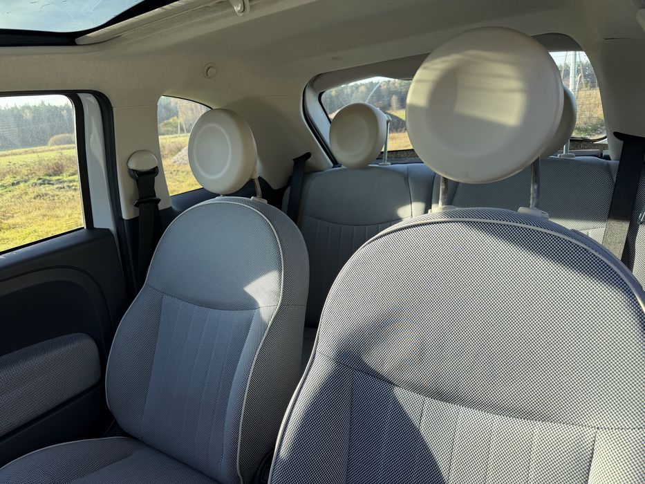 Fiat 500 rocznik 2008 Diesel panorama błękitny