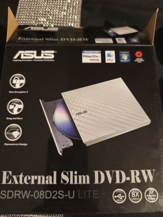 Przenośna nagrywarka  zewnętrzna DVD-RW Asus