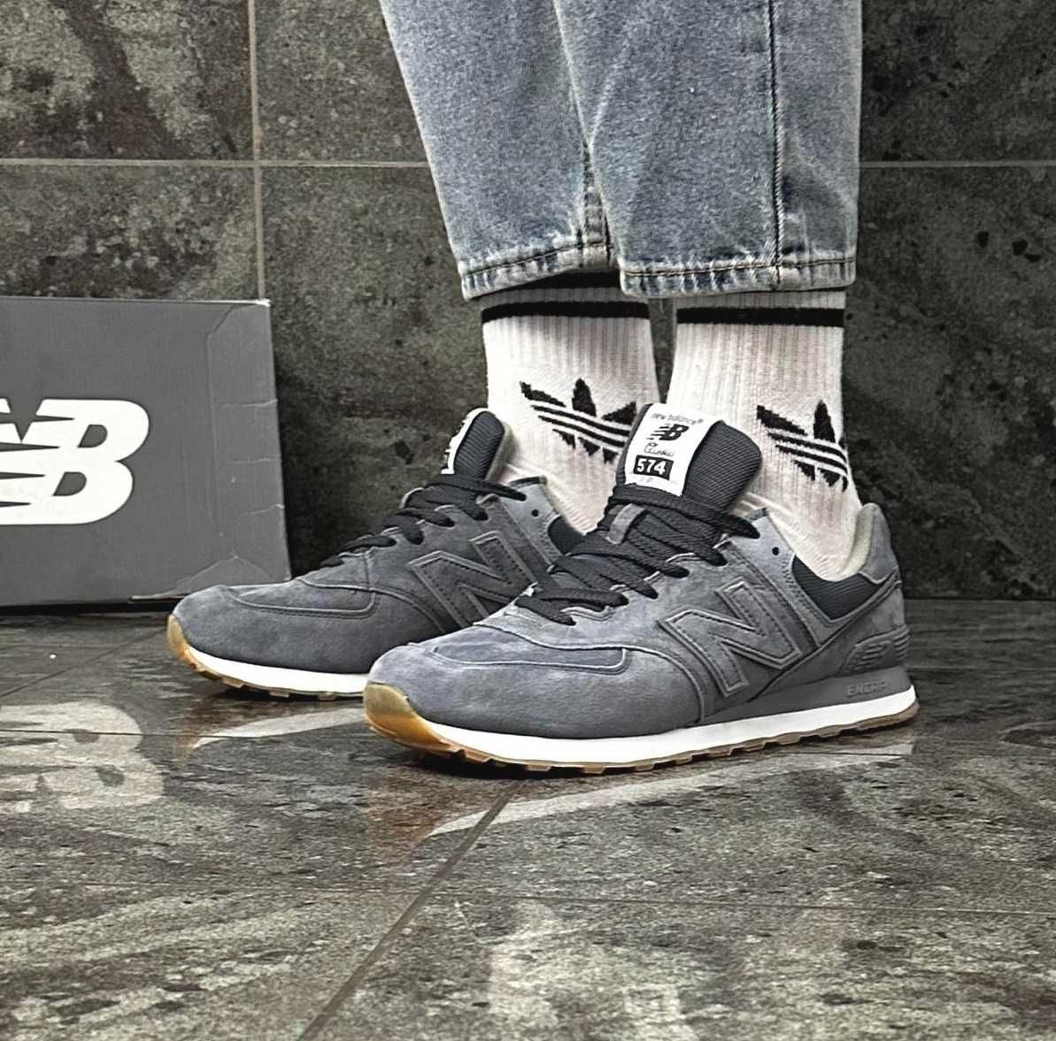 Кроссовки Нью Баланс мужские замшевые серые New Balance сірі
