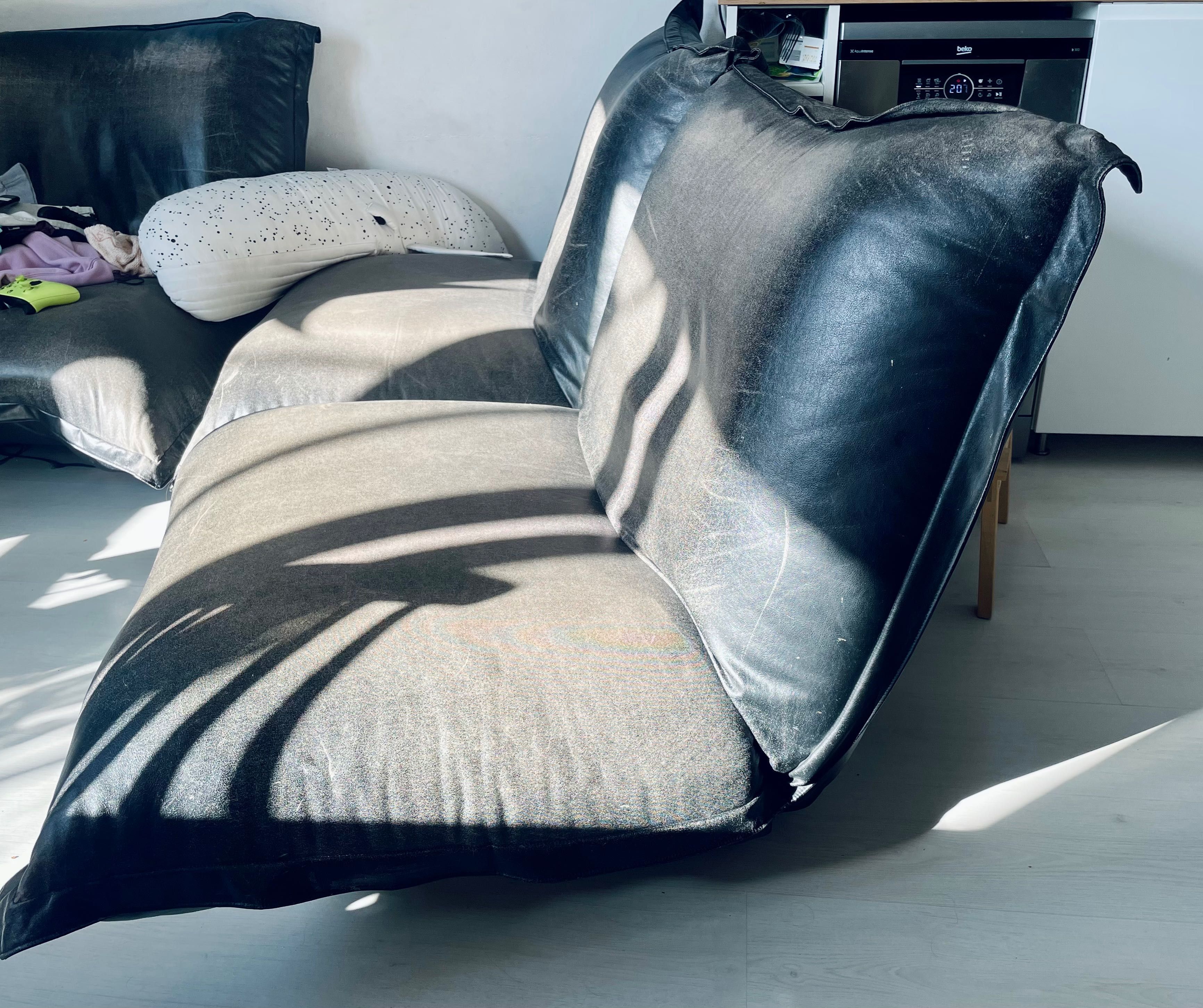 Komplet sofa i 2x fotele z ekoskóry