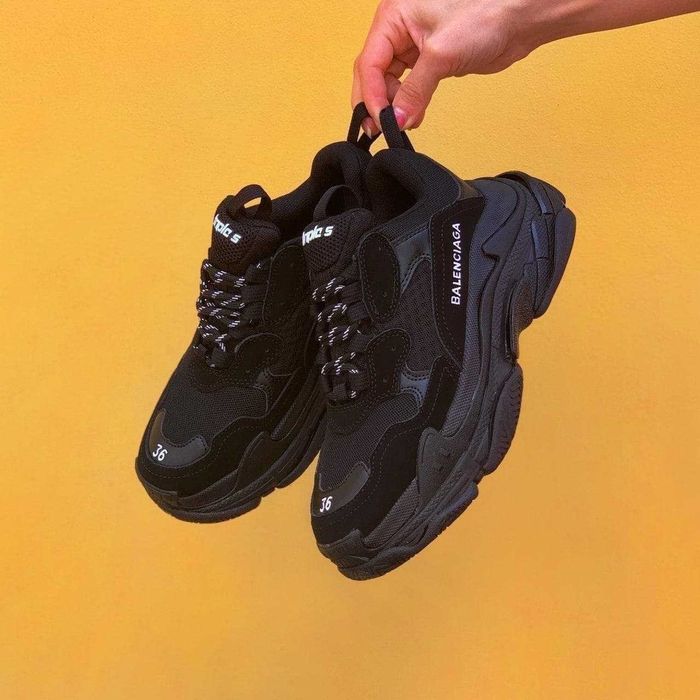 Buty czarne Balenciaga Triple S All Black 36-44