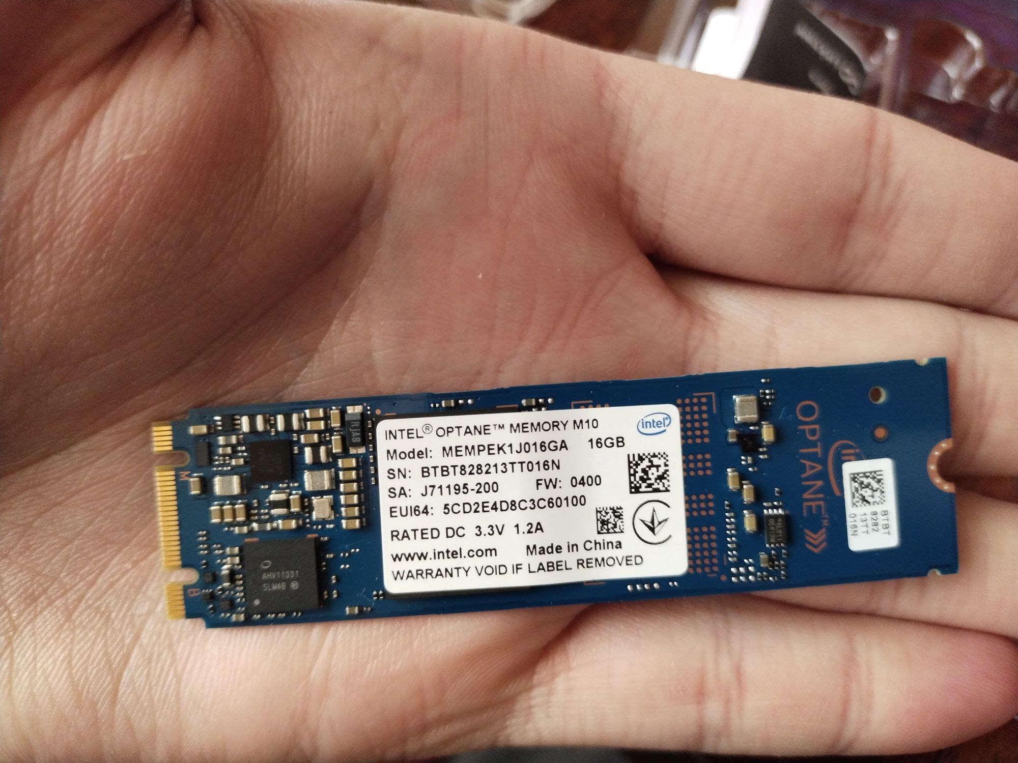 SSD диск Intel Optane Memory Series 16GB  (MEMPEK1W016GA) Вживаний
