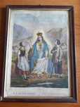 3 quadros c/ litografias religiosas fim séc. XIX (5.ª baixa de preço)