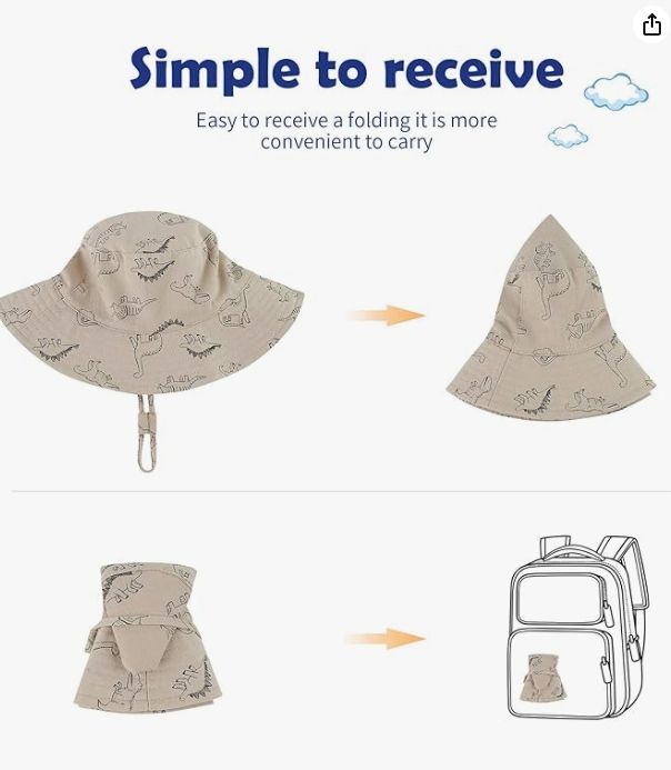 Kapelusz Przeciwsłoneczny Bucket Letni Kapelusz Plażowy Upf 50+,