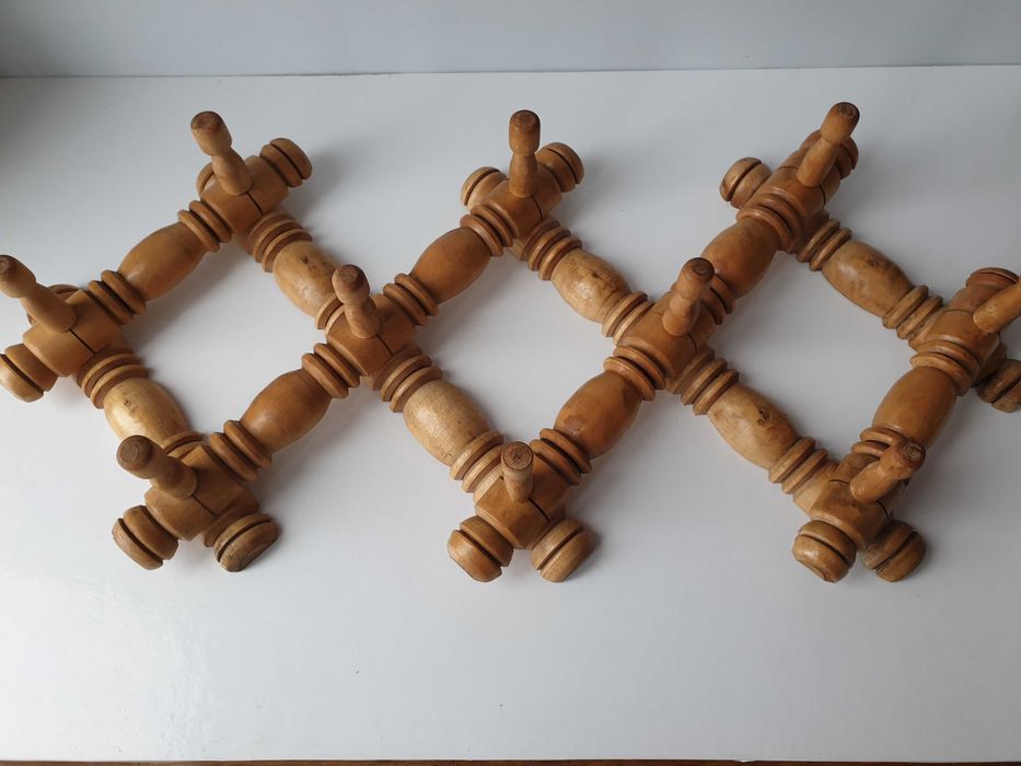 Вішалка з дерева "Гармошка"дерев'яна розсувна часів срср