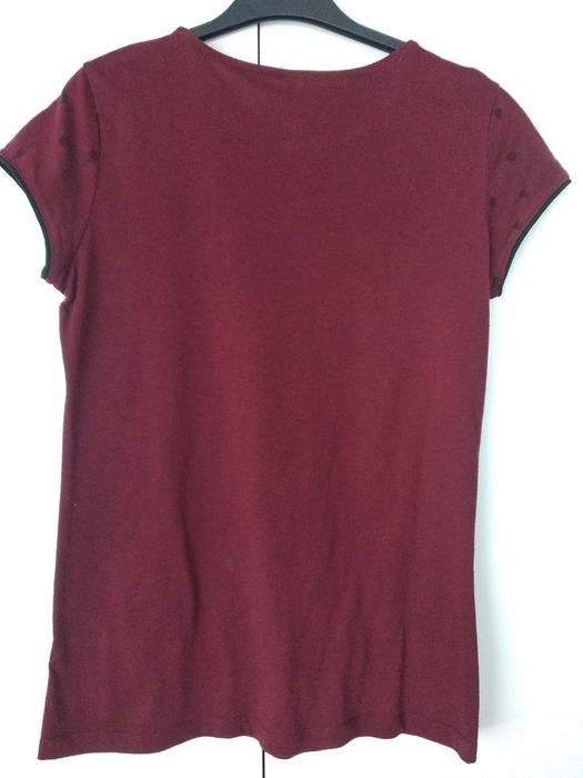 Bluzka T-shirt z kołnierzykiem a'la Wednesday Addams goth alternatywka