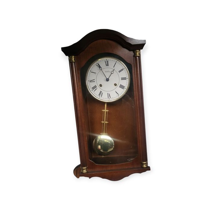Elegancki, Klasyczny Niemiecki Zegar Ścienny z Wahadłem - AMS