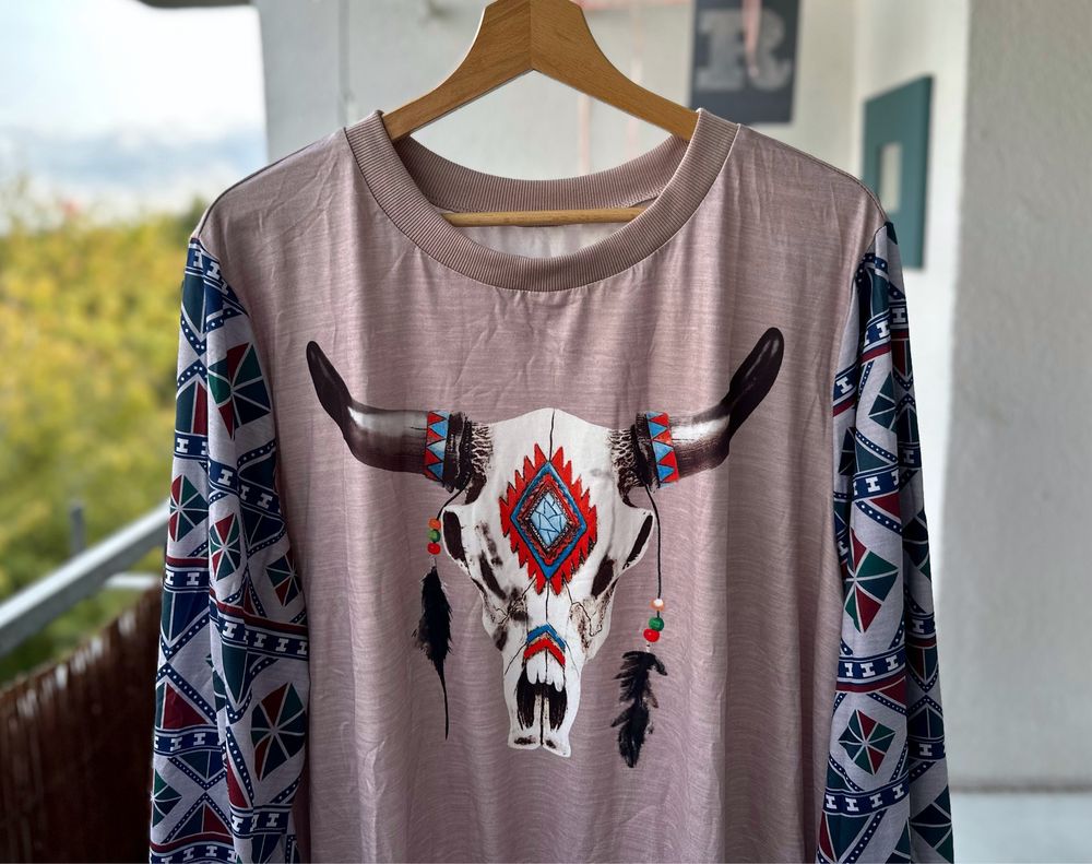 Cienka bluza boho etno Bizon 2XL XXL