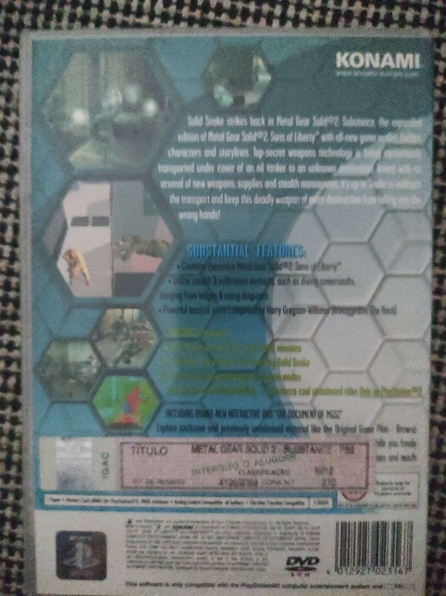 Metal gear solid 2 substance PS2