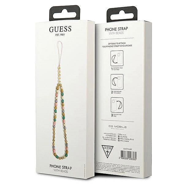 Zawieszka Guess Heishi Beads - różowa