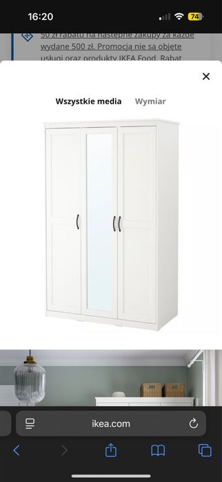 Meble ikea komplet komoda i szafa