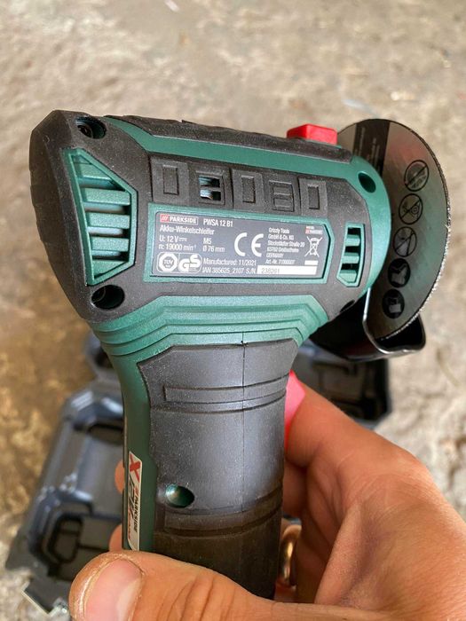 Ручна болгарка на акумуляторі 4.0а parkside