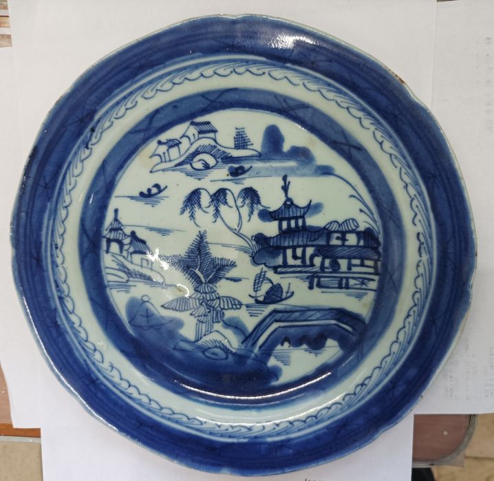 Pratos Cantão China Azul