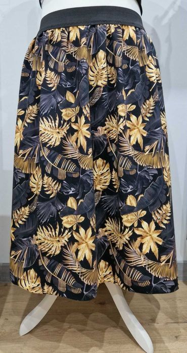 Spódnica dzianinowa w złote liście, 2XL(44)