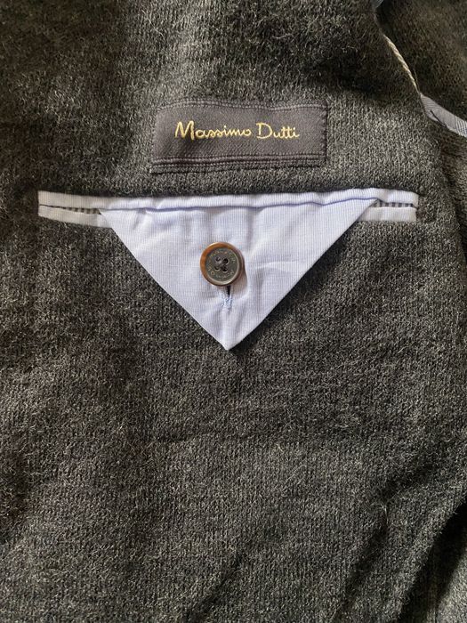 Marynarka męska blezer szara  wełna Massimo Dutti S