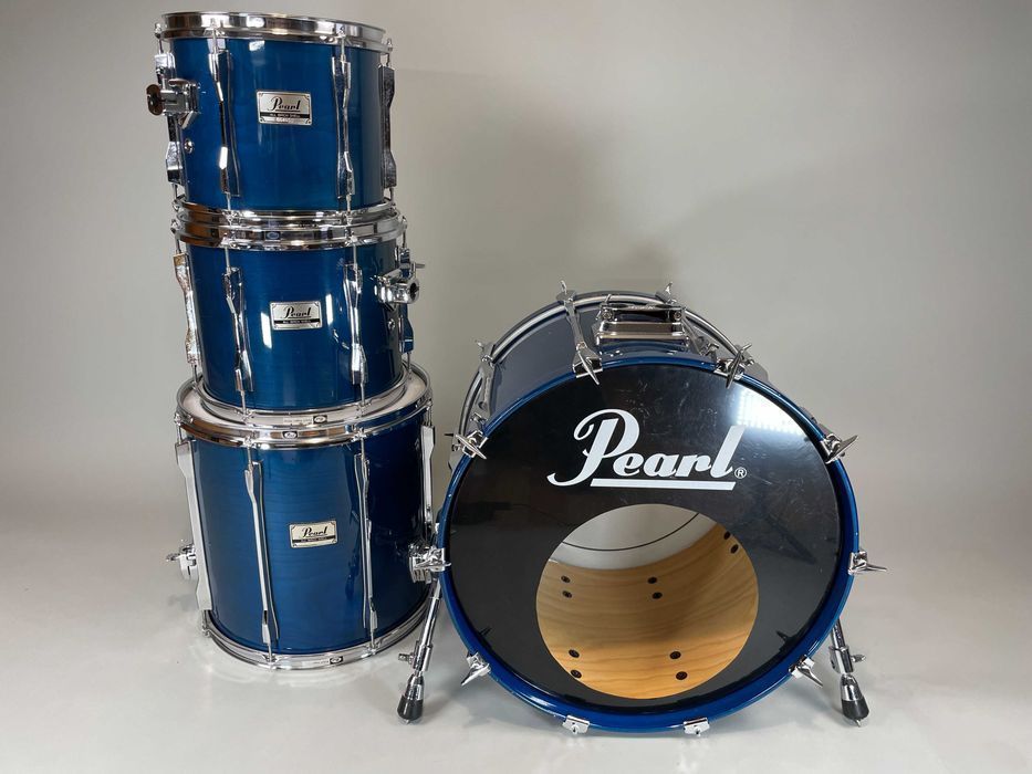 Pearl BLX 22"/12"/13"/16" Sheer Blue Lacquer - Perkusja Vintage 80s