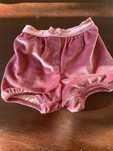 Calções de veludo rosa velho para menina à partir de 6 meses