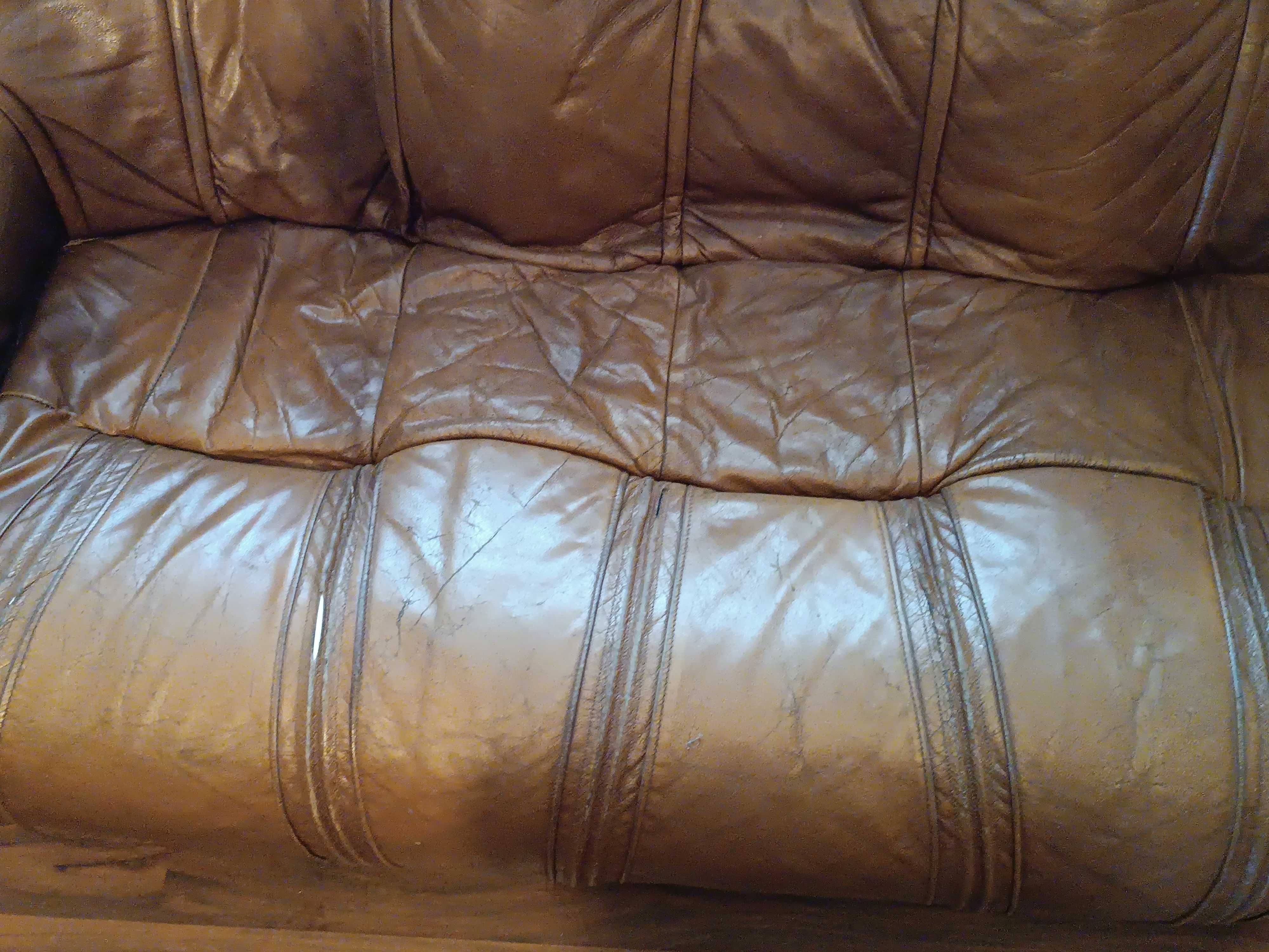 kanapa  skórzana + 2 fotele