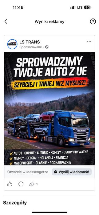 Autotransport UE → PL | Odbiór z aukcji i komisów | LS TRANS