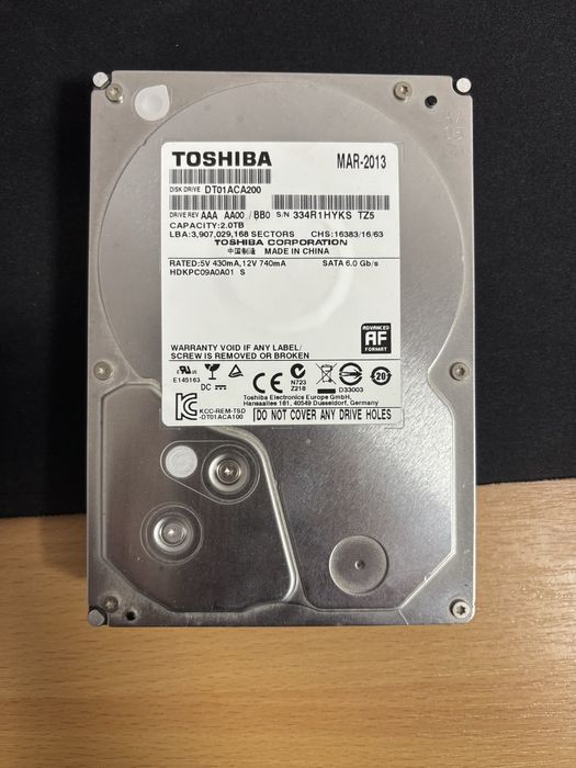Жорский диск 3,5 Toshiba (2 TB)