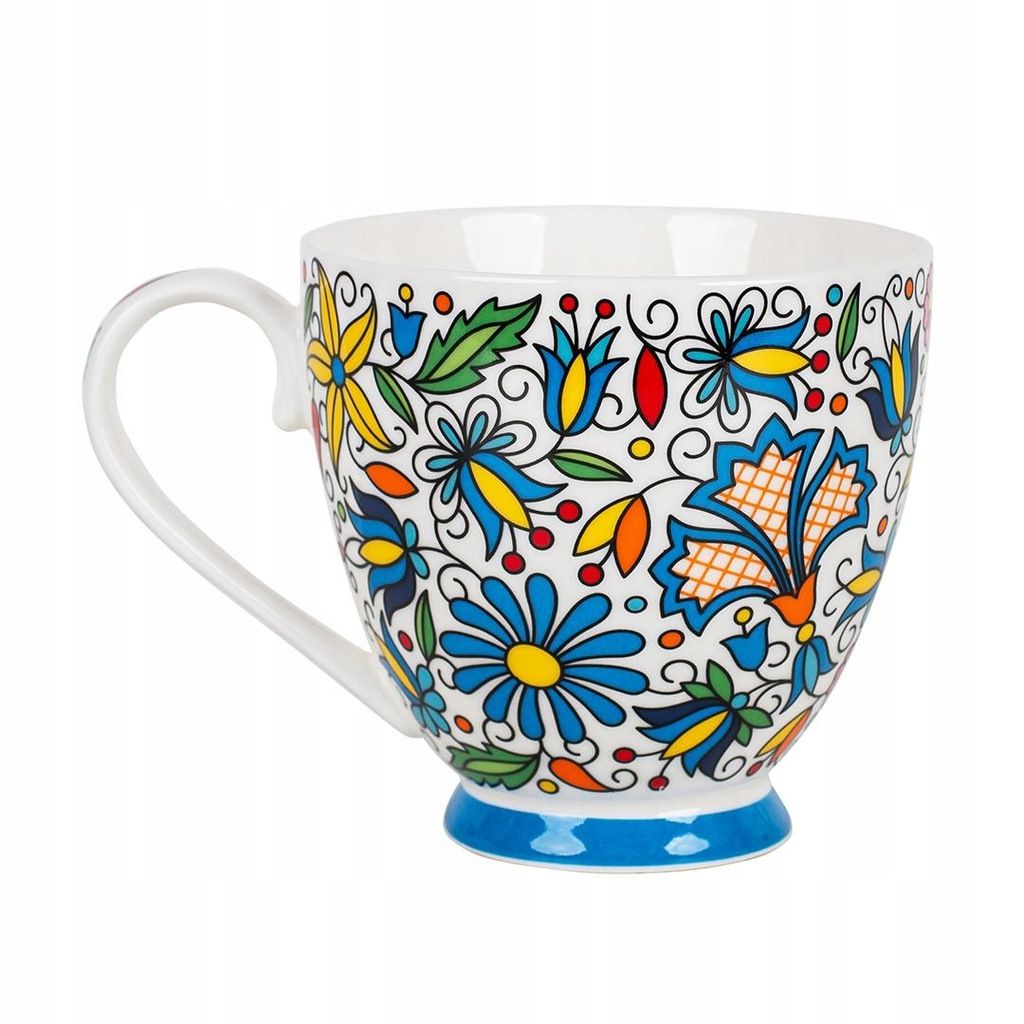 Kubek 350 ml Folk Folklor Łowicz Łowicki Kwiaty Kaszuby Kaszubski