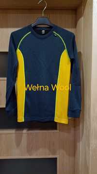 Śliczna bluzka koszulka wełniana, Wełna Wool, Helly Hansen 152