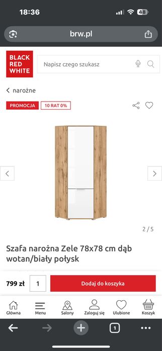 Szafa narożna brw