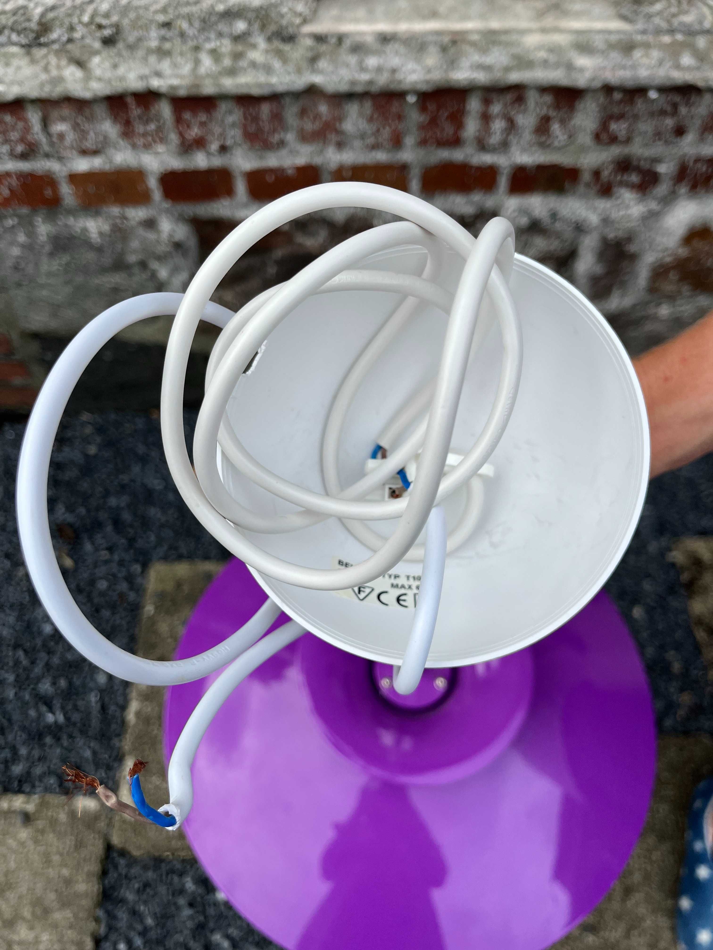 Fioletowa lampa wisząca duński design żyrandol sufit sufitowa