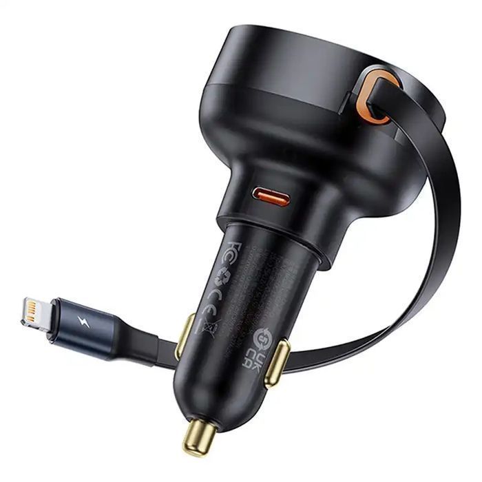 Kablem 55W (Czarny) Ładowarka Enjoyment Lightning Usb-C, Samochodowa
