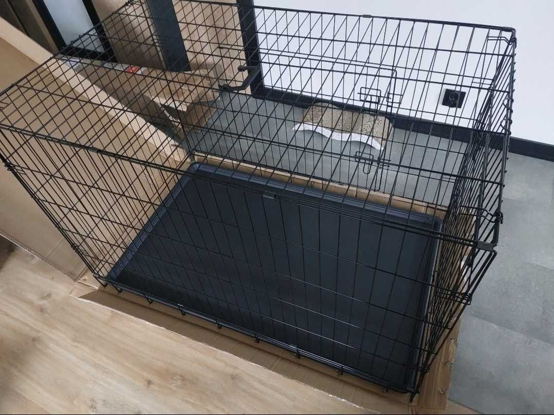 Klatka kennelowa XXL NOWA kojec dla psa MOCNA metalowa 106x71x77 cm
