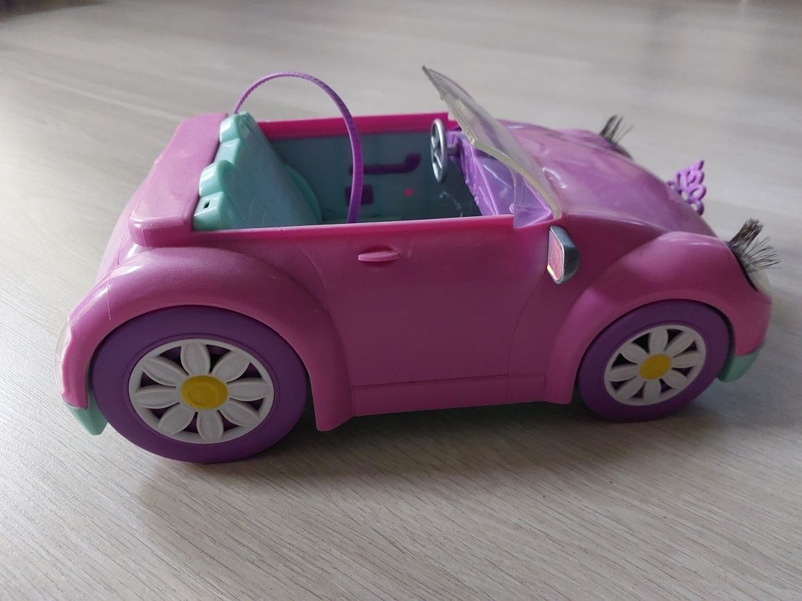 Autko dla lalek Barbie różowe cabrio