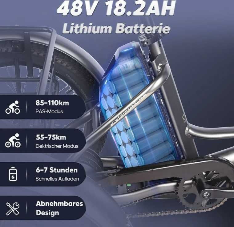 Składany Rower Elektryczny Trójkołowy Fafrees F20 Mate 500W 48V/18.2Ah
