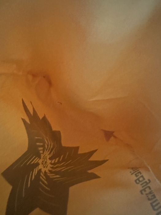 Torba shoperka na zakupy materialowa zolta czarna